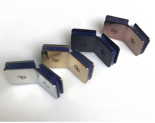 Good price Hotel Shower Room Accessories Bilateral 90 Degrees Adjustable Glass Clamps online