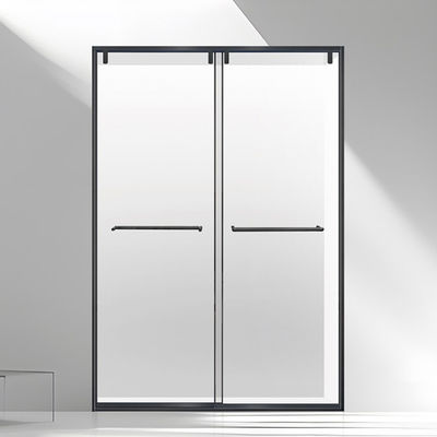 Good price 304 Stainless Steel Bathroom Glass Door Partition With Double Sliding Door online