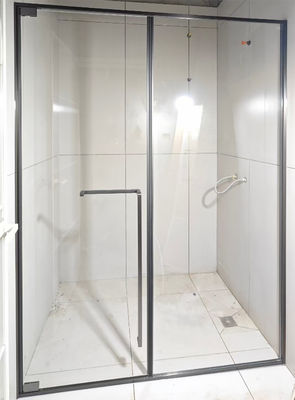 Good price Bathroom Stainless Steel Extrusion Profiles Water Proof Black Shower Glass Frame online