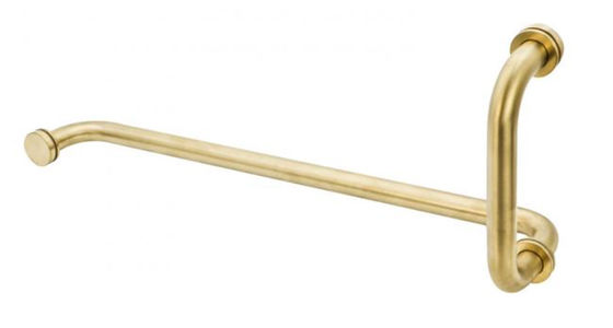 Good price Hotel Round Tube Shower Door Glass Handle Seven And L Shaped High Strength online