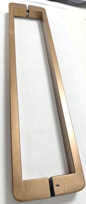 Harga yang bagus Korosi tahan Shower Glass Door Handle dengan spliced desain sudut bulat dan stainless steel untuk kamar mandi modern on line