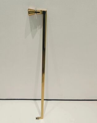 Harga yang bagus Shower Glass Door Handle High Gloss Gold Finish Konstruksi baja tahan karat dengan proses plating emas vakum untuk tahan lama on line